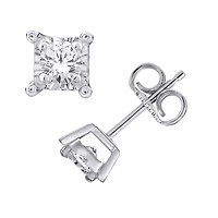 Sterling Silver 0.10CTW Diamond Stud Earrings
