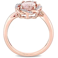 Julianna B 10K Rose Gold Morganite & Diamond Fashion Ring
