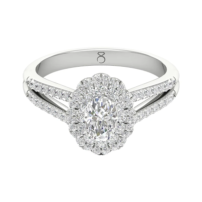 My Diamond Story 14K White Gold Oval Bridal Ring