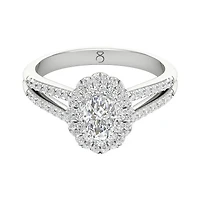 My Diamond Story 14K White Gold Oval Bridal Ring