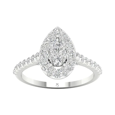 My Diamond Story 14K White Gold Diamond Pear Cut Ring 1.20CTW I1/GHI