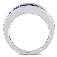 Julianna B Sterling Silver Created Blue Sapphire Fashion Ring