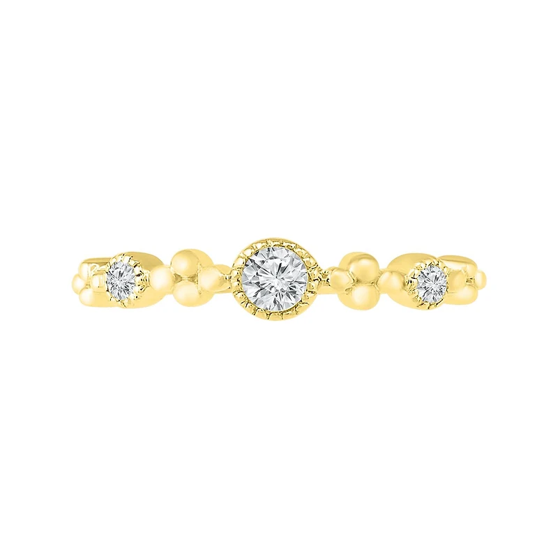 10K Yellow Gold 0.12CTW Diamond Ring