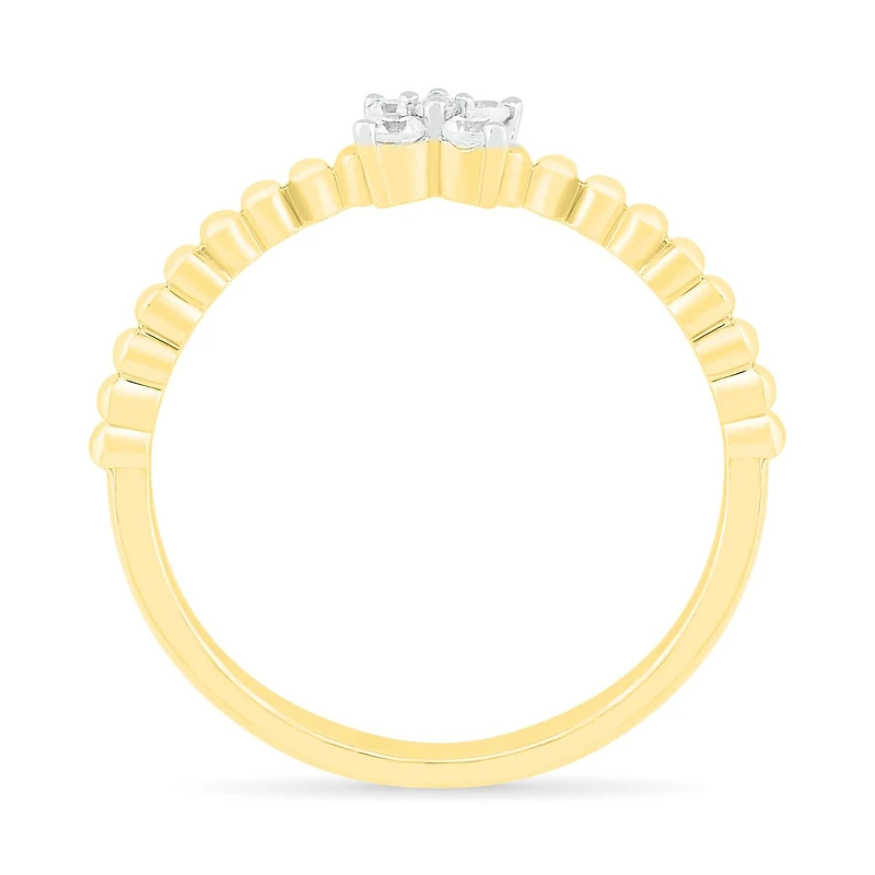 10K Yellow Gold 0.10CTW Diamond Ring
