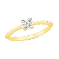 10K Yellow Gold 0.10CTW Diamond Ring