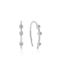 Shimmer Stud Hook Earrings