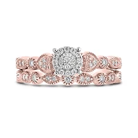 10K Rose Gold 0.25CTW Bridal Set