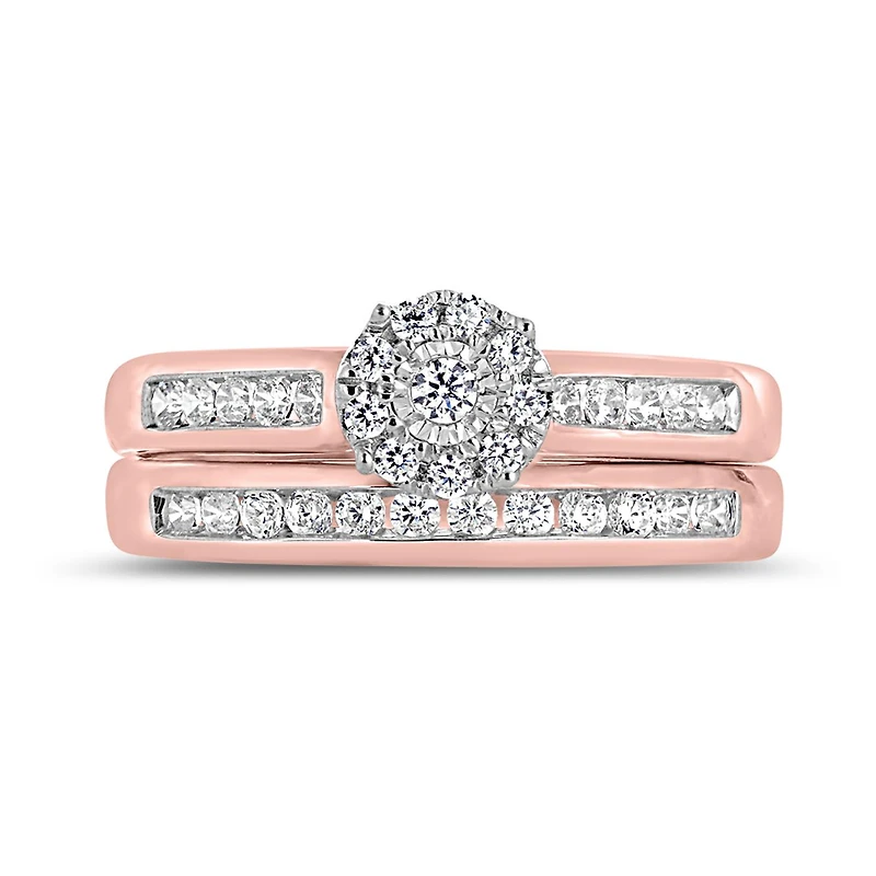 10K Rose Gold 0.50CTW Bridal Set