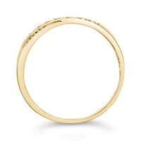 10K Yellow Gold Diamond " I Love U" Ring