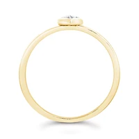 10K Yellow & White Gold Diamond Heart Ring