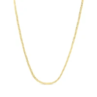 10K Yellow Gold 18" Braided Herringbone Necklace
