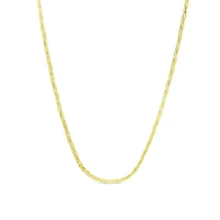 10K Yellow Gold 18" Braided Herringbone Necklace