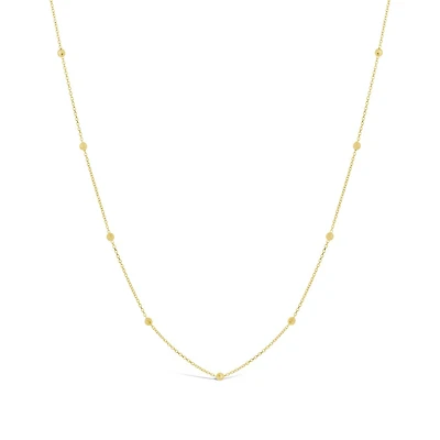 10K Yellow Gold 16+2" Diamond Cut Beads Chain
