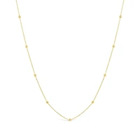 10K Yellow Gold 16+2" Diamond Cut Beads Chain