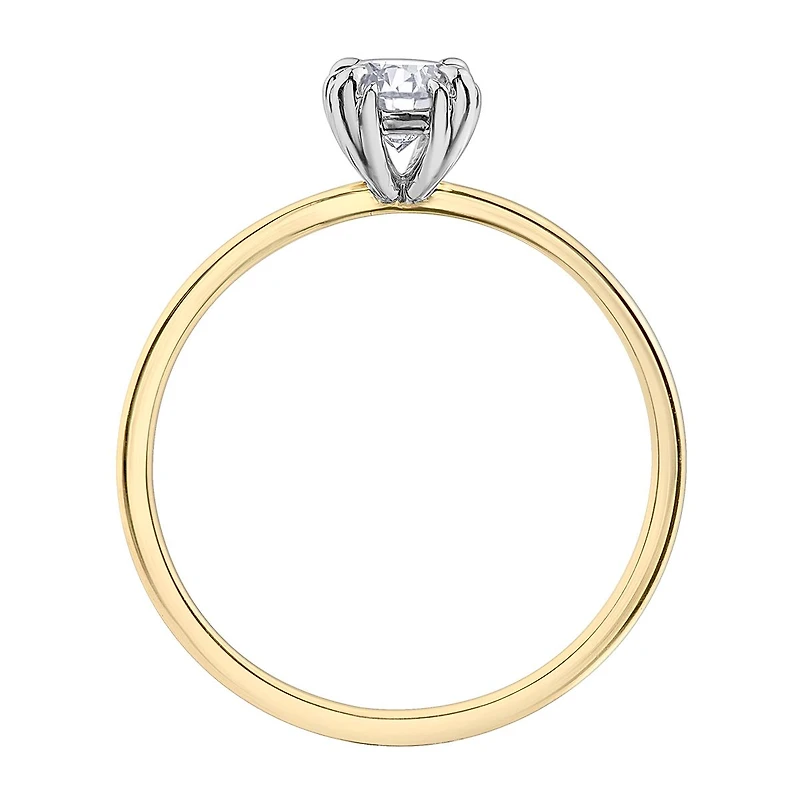 Glacier Fire 14K Yellow and White Gold 0.50CT Diamond Ring