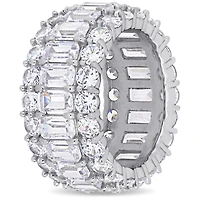 Julianna B Sterling Silver Cubic Zirconia Multi-Row Full Eternity Ring