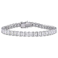 Julianna B Sterling Silver White Cubic Zirconia Tennis Bracelet