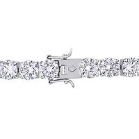 Julianna B Sterling Silver White Cubic Zirconia Tennis Bracelet