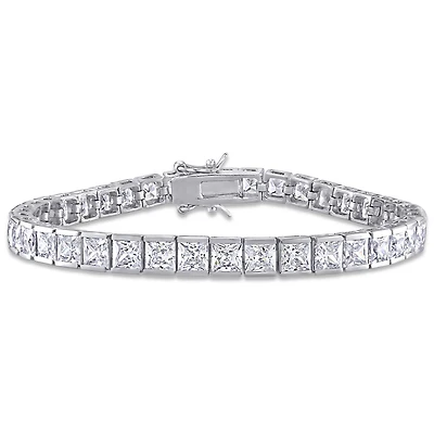 Julianna B Sterling Silver White Cubic Zirconia Tennis Bracelet