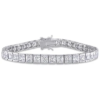 Julianna B Sterling Silver White Cubic Zirconia Tennis Bracelet