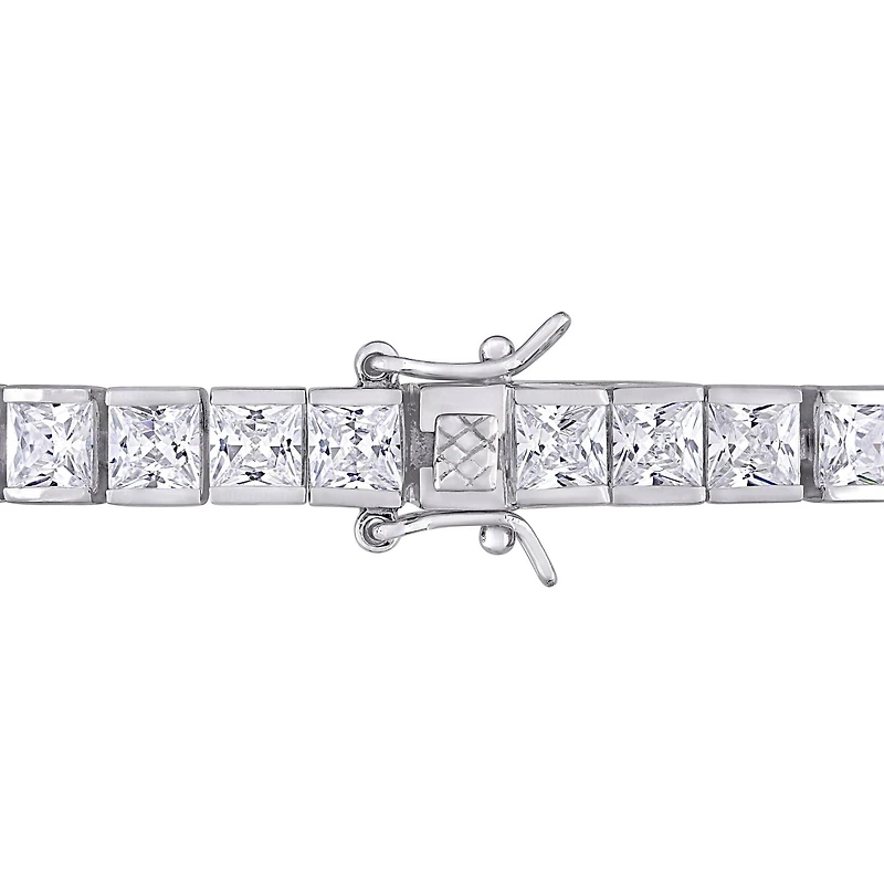 Julianna B Sterling Silver White Cubic Zirconia Tennis Bracelet
