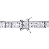 Julianna B Sterling Silver White Cubic Zirconia Tennis Bracelet