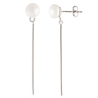 Sterling Silver 7-7.5mm Pearl Earrings