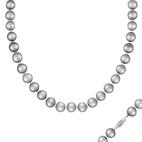 14K White Gold 10-11mm Freshwater Pearl Necklace