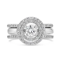 14K White Gold 0.50CTW Round Wrap Ring