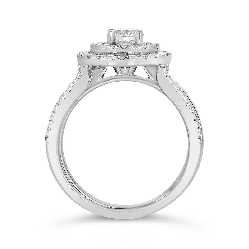 14K White Gold 0.50CTW Round Wrap Ring