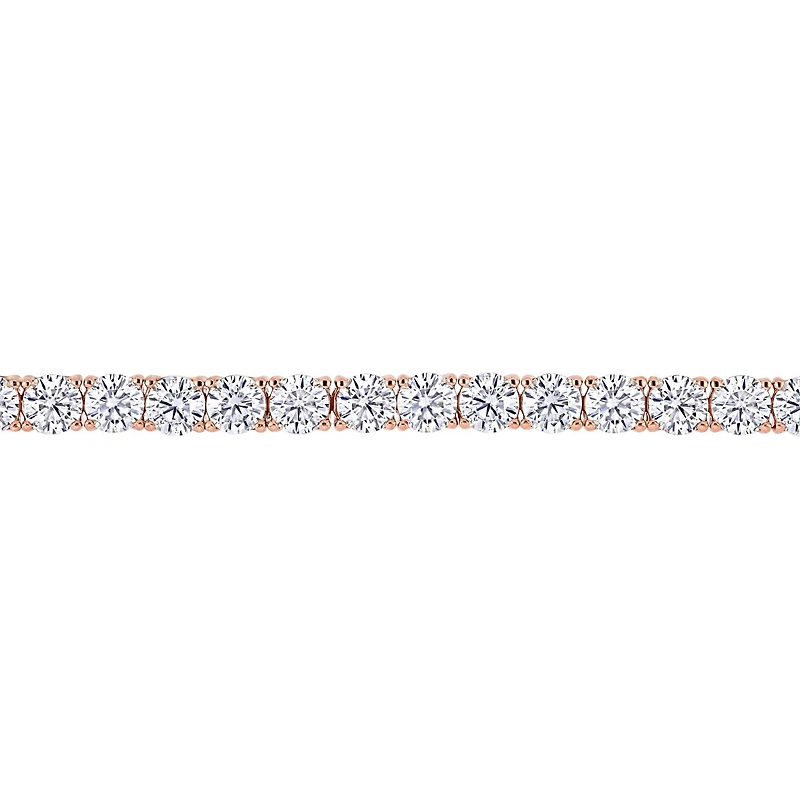 Julianna B Sterling Silver Created White Sapphire 7.25" Bracelet