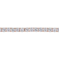 Julianna B Sterling Silver Created White Sapphire 7.25" Bracelet