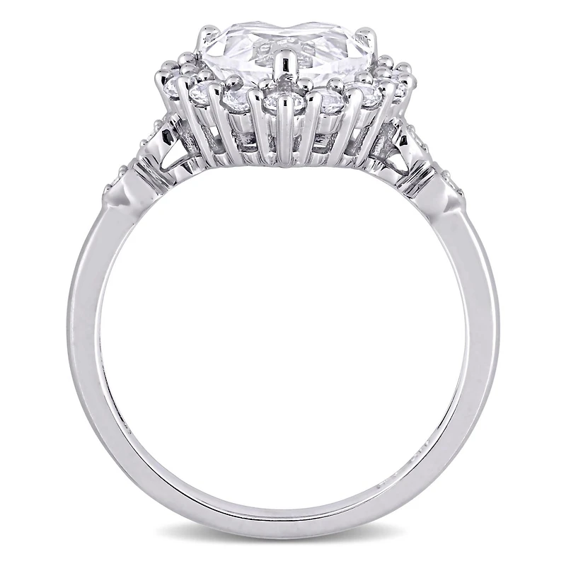 Julianna B 10K White Gold Created Sapphire & Diamond Accent Ring