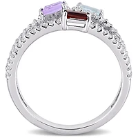 Julianna B Sterling Silver Multi-Gemstone Ring