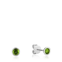 Les Bijoux 10K White Gold Bezel Set Peridot Earrings
