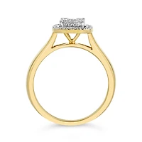 10K Yellow & White Gold 0.50CTW Three Piece Bridal Set