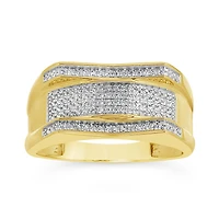 10K Yellow Gold 0.20CTW Diamond Ring