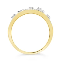 10K Yellow Gold Cubic Zirconia Snowflake Ring