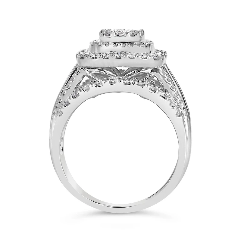 10K White Gold 1.50CTW Diamond Fashion Ring