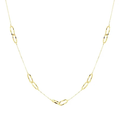 10K Yellow Gold Diamond Cut Paperclip Chain Necklace