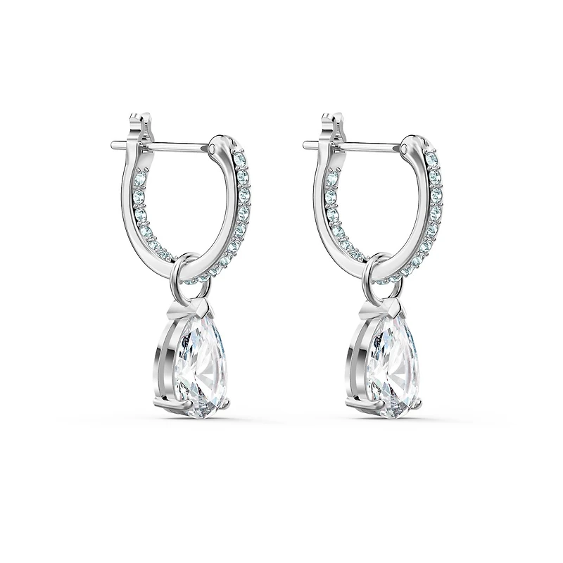 Swarovski Attract Mini Hoop Pear Earrings