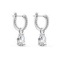 Swarovski Attract Mini Hoop Pear Earrings