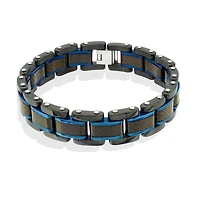 Stainless Steel Blue 8+0.5" Carbon Fibre Bracelet