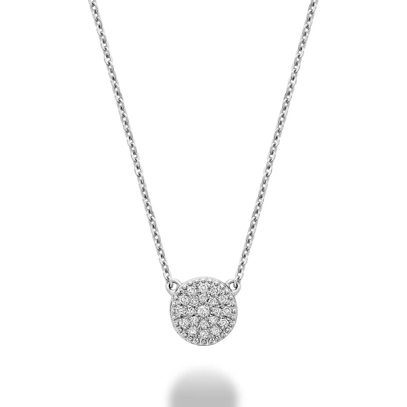 10K White Gold 0.07CTW Diamond Pendant