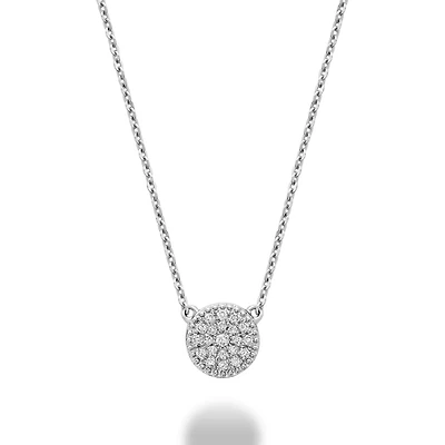 10K White Gold 0.07CTW Diamond Pendant