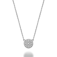 10K White Gold 0.07CTW Diamond Pendant