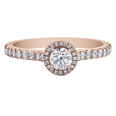 Glacier Fire 10K Rose Gold 0.50CTW Diamond Ring