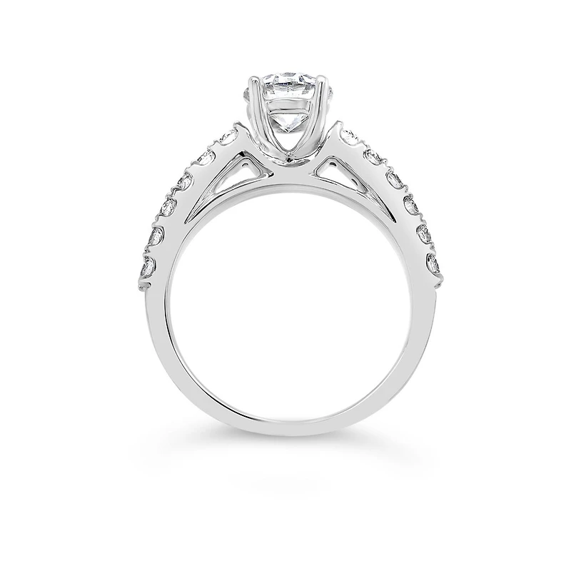 14K White Gold Lab Grown 1.50CTW Diamond Solitaire Ring