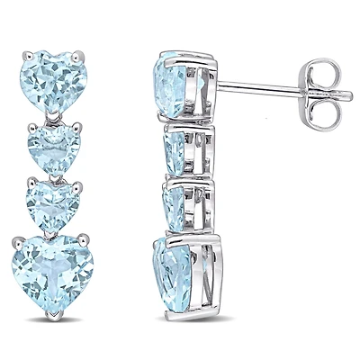 Julianna B 10K White Gold Sky Blue Topaz Earrings