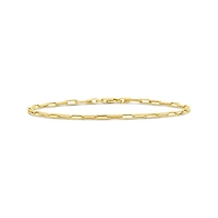 10K Yellow Gold 8" 3.2mm Paper Clip Bracelet